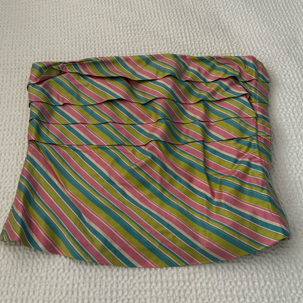 Silk NWT never worn CK Bradley colorful side zip tube top SZ S/SZ 4